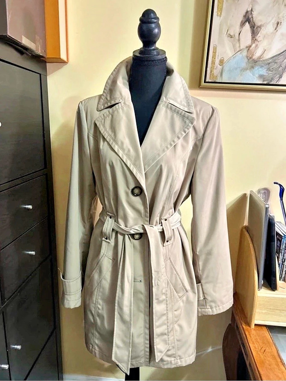 Croft & Barrow Brown Trench Coat Large Like New